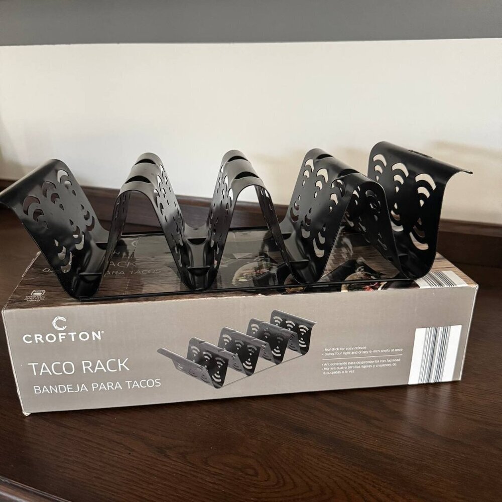 NWB! Crofton Oven Safe Non-Stick Taco Rack - Set of 2